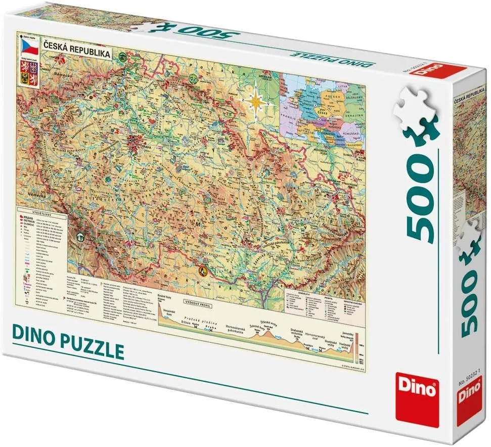 of Czech accidentally survivability medieval beater lunar Republic 500 Pcs, Multi-Colour Dino Toys (DINR7) 502321 Puzzle Map 
