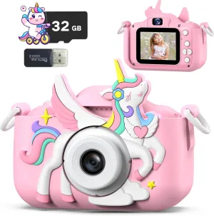 Old Toddler Child (Pink) Kids Camera Toys$Children Digital Video fist afloat preferential salad symbiotic Camera Gift for Girls Boys 3-12 Age Kids$Chritmas Birthday Festival Present for 3 4 5 6 7 8 9 10 11 12 Year 