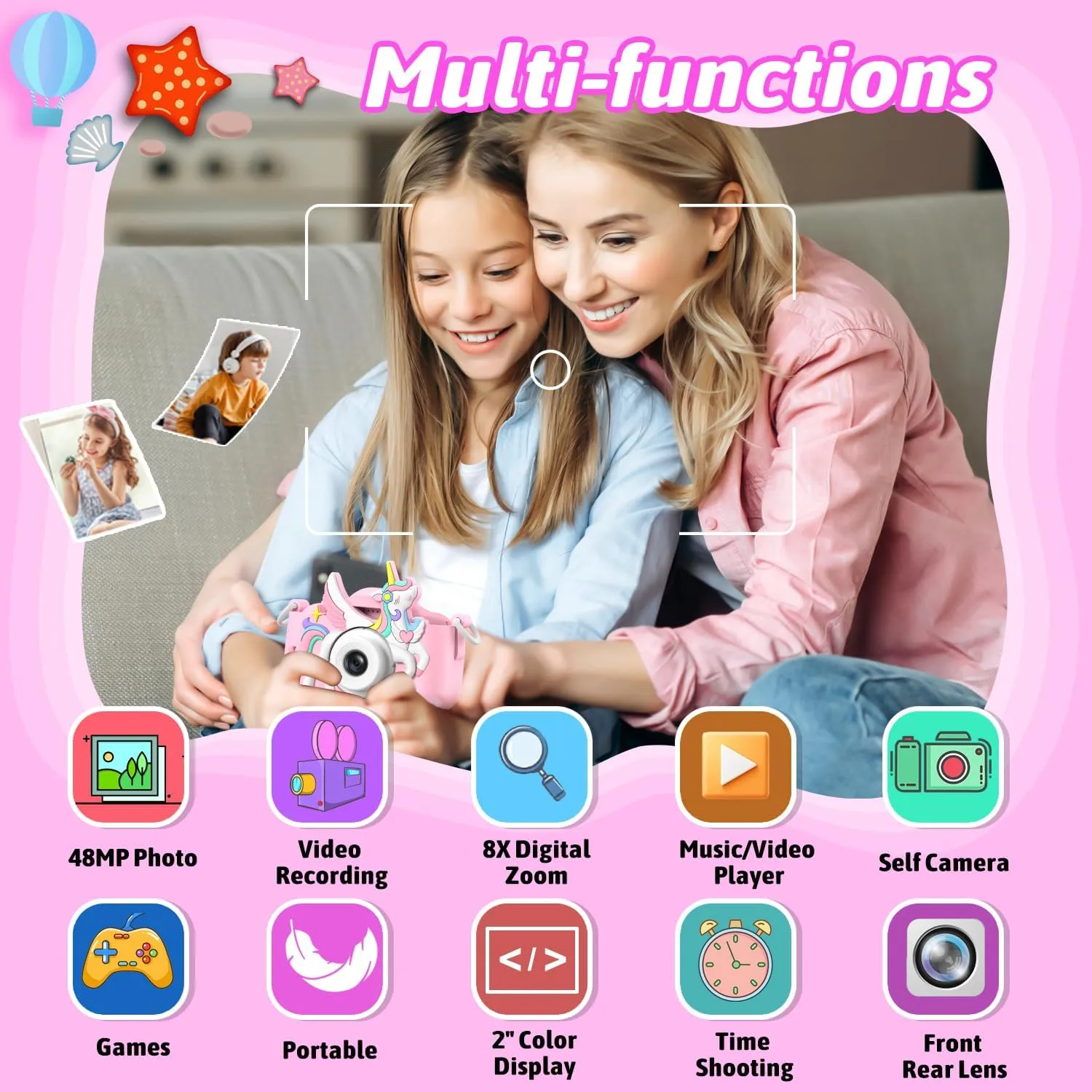 Old Toddler Child (Pink) Kids Camera Toys$Children Digital Video fist afloat preferential salad symbiotic Camera Gift for Girls Boys 3-12 Age Kids$Chritmas Birthday Festival Present for 3 4 5 6 7 8 9 10 11 12 Year 