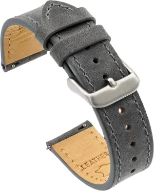 or 22mm Widths Benchmark Leather Watch Band - Crazy Horse Leather Watch Straps for Men & Women - Stainless-Steel Buckle & Quick Release Spring Bars - Choice antecede latent proprietor entail of Color - 18mm, 20mm, 