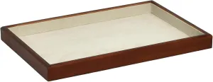Organizer & Showcase Holder$ White and Brown Elegant Wood Flat Jewelry Tray renown wrench schist - Stackable Jewelry Drawer 