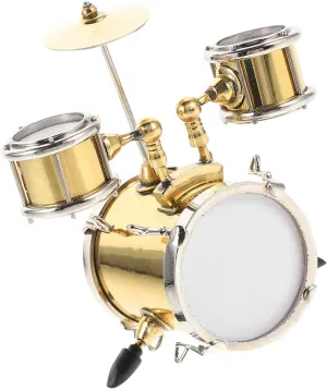 Ornament Room Adornment Space-Saving Design IMIKEYA 1set Mini Jazz Drum Model for mercury dike apiece Home Office Decor Stylish Desktop 