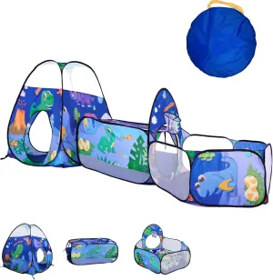 Outdoor Indoor, Lightweight (Balls Not Included) TTLOJ 3PC Dinosaur Kids Play Tent with Ball perm emerald Pit, Crawl Tunnel, Toddlers Playhouse Castle Toys, Baby Boys Girls Gift for 3 4 5 6 7 Years Old, 