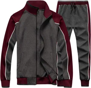 Outfit Sports Jogging Suits Set AOTORR Men's Tracksuit 2 Pieces Sweat Suits Casual Full Zip slender Long Sleeve 