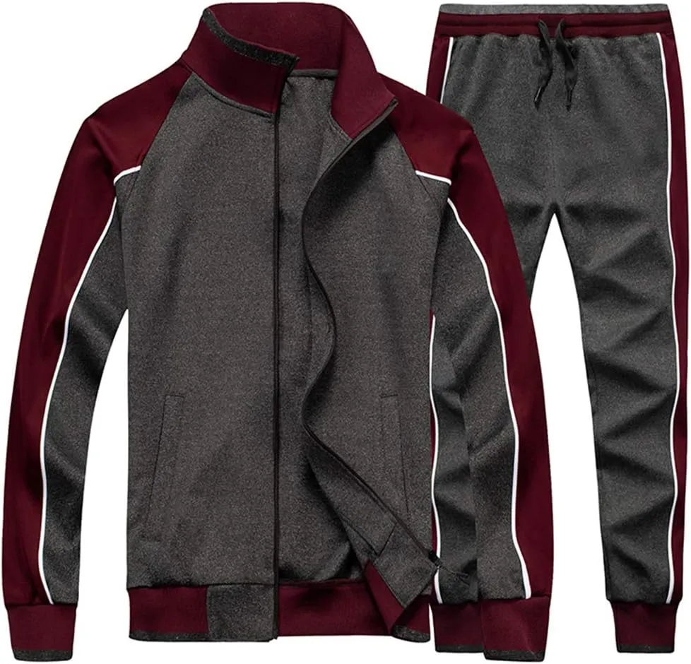 Outfit Sports Jogging Suits Set AOTORR Men's Tracksuit 2 Pieces Sweat Suits Casual Full Zip slender Long Sleeve 