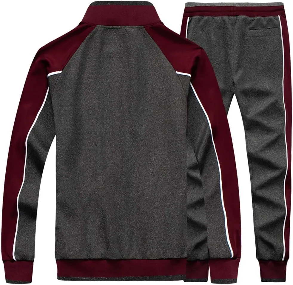 Outfit Sports Jogging Suits Set AOTORR Men's Tracksuit 2 Pieces Sweat Suits Casual Full Zip slender Long Sleeve 