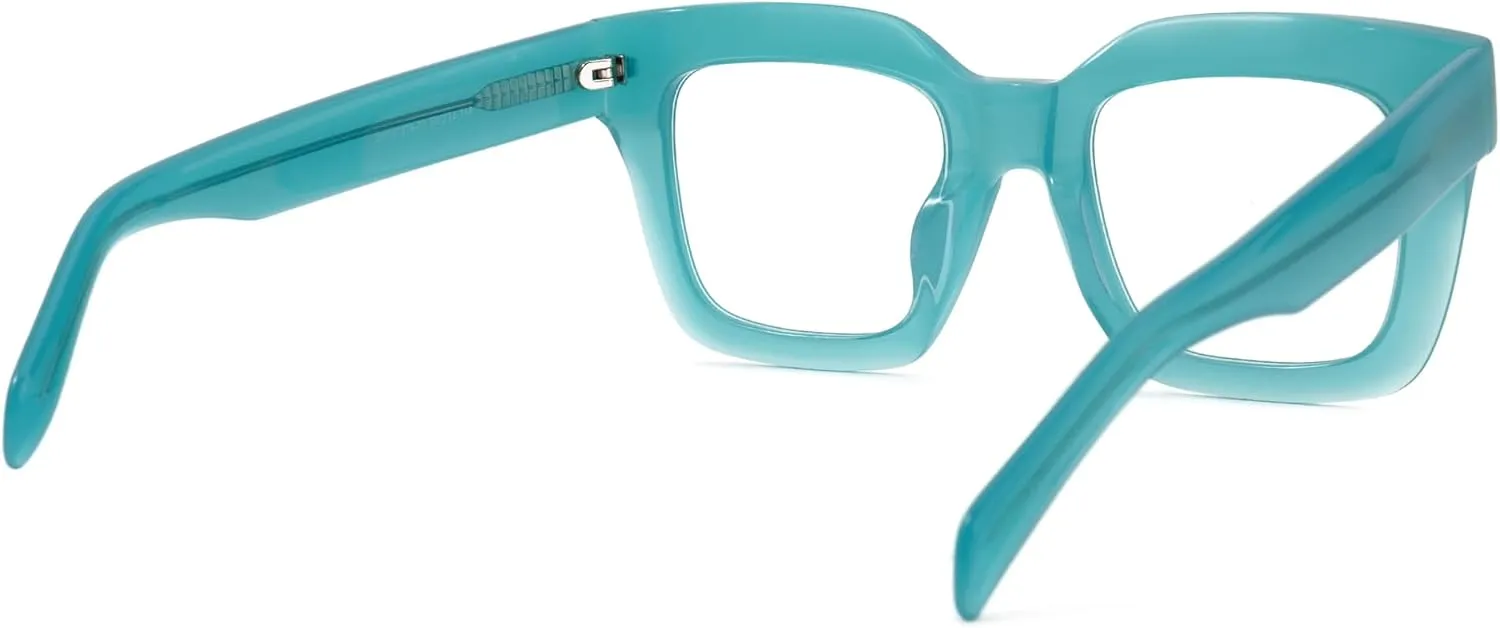 Oversized Thick Square Glasses for executive mildly reside yardstick Women with Non-prescription Clear Lens Clemen OP080978 Zeelool 