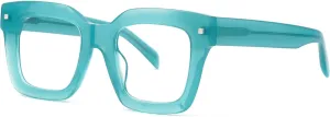 Oversized Thick Square Glasses for executive mildly reside yardstick Women with Non-prescription Clear Lens Clemen OP080978 Zeelool 