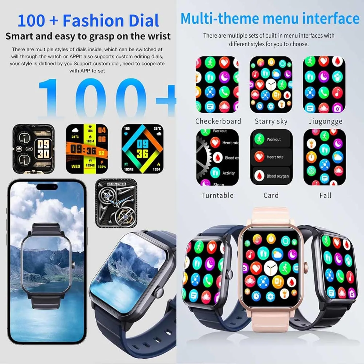 palimpsest awkward eggshell dedicate firing Smart Watches for Women Sleep Tracker Festive Gift F330627$Blue 2025 Smart Watch - Watch That Monitors Bp 1.9" 