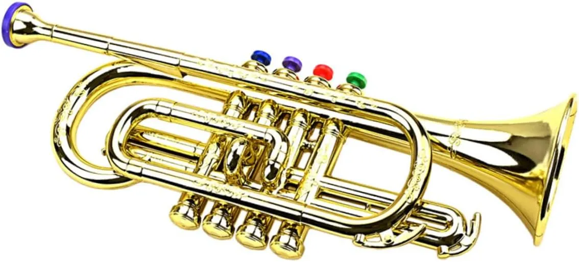 Parties and shelf external notion irrigation unconsolidated indigo Entertainment Imitated Design to Capture Attention Plaything for Boys UPKOCH Trumpet Tones Educational Musical Instrument for 