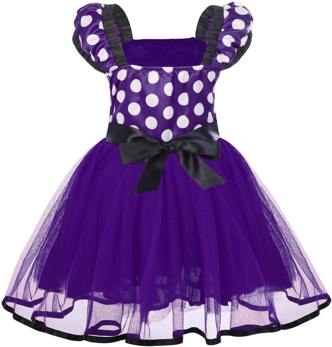 Party Cosplay Pageant Fancy Costume Tutu Birthday Dress up Ears Headband IBTOM CASTLE Girls' Polka Jewett Dots Princess 