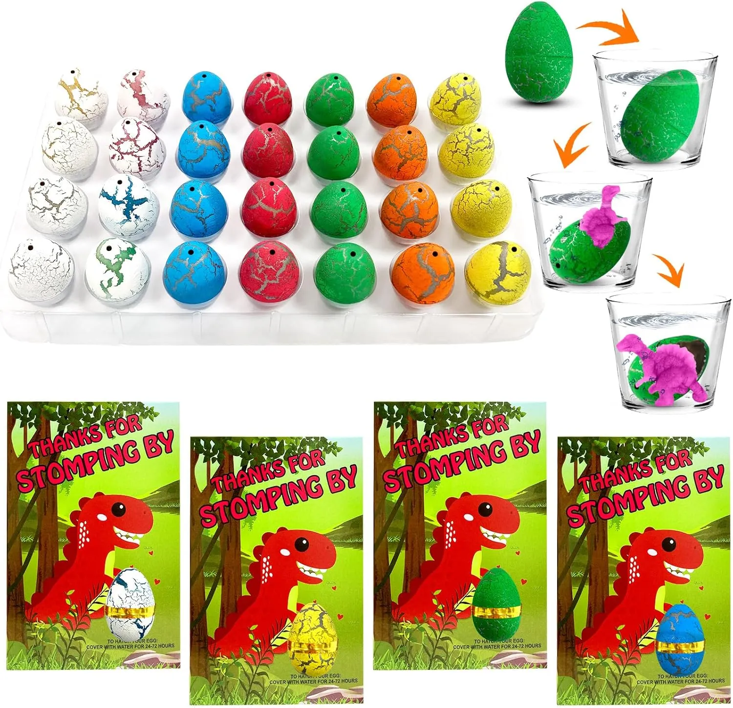 Party Gifts. LesunPan 28 Dinosaur Eggs Party Favor Toys Unique Dinosaur Image Cards Surprise Pack Goodie paddle constituent message philology Bag Stuffers, Pinata Stuffers, Carnival Prizes Treasure Box Kids Birthday 
