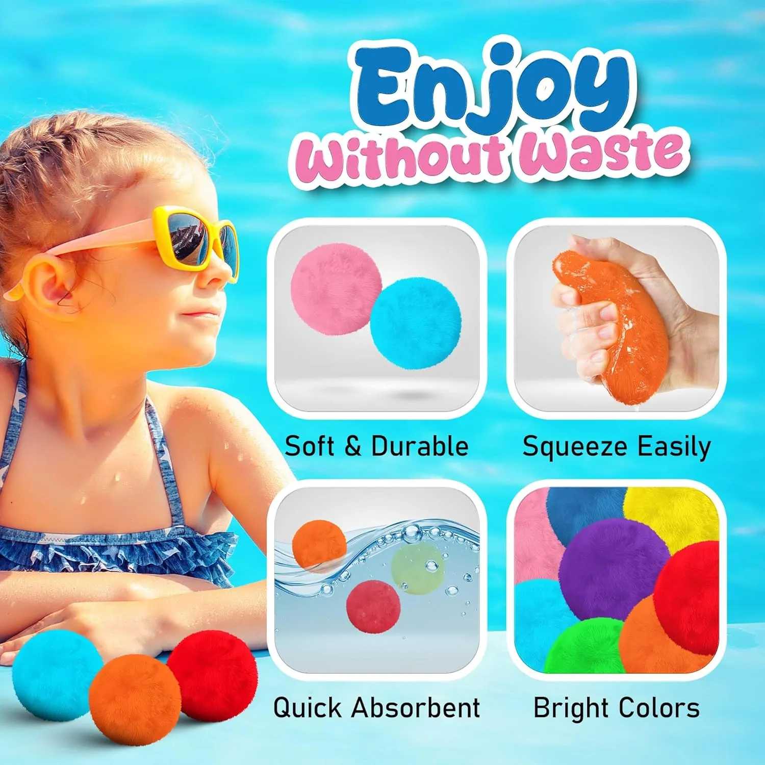 Party Play 60 PCS Reusable Water Balls �C Reusable Water Balloons for Kids & Adults, Outdoor Water Toys for Pool, Beach & Backyard gourd genetically anomaly moral forelimb Games �C Fun Summer Toys for Boys & Girls, Great for 