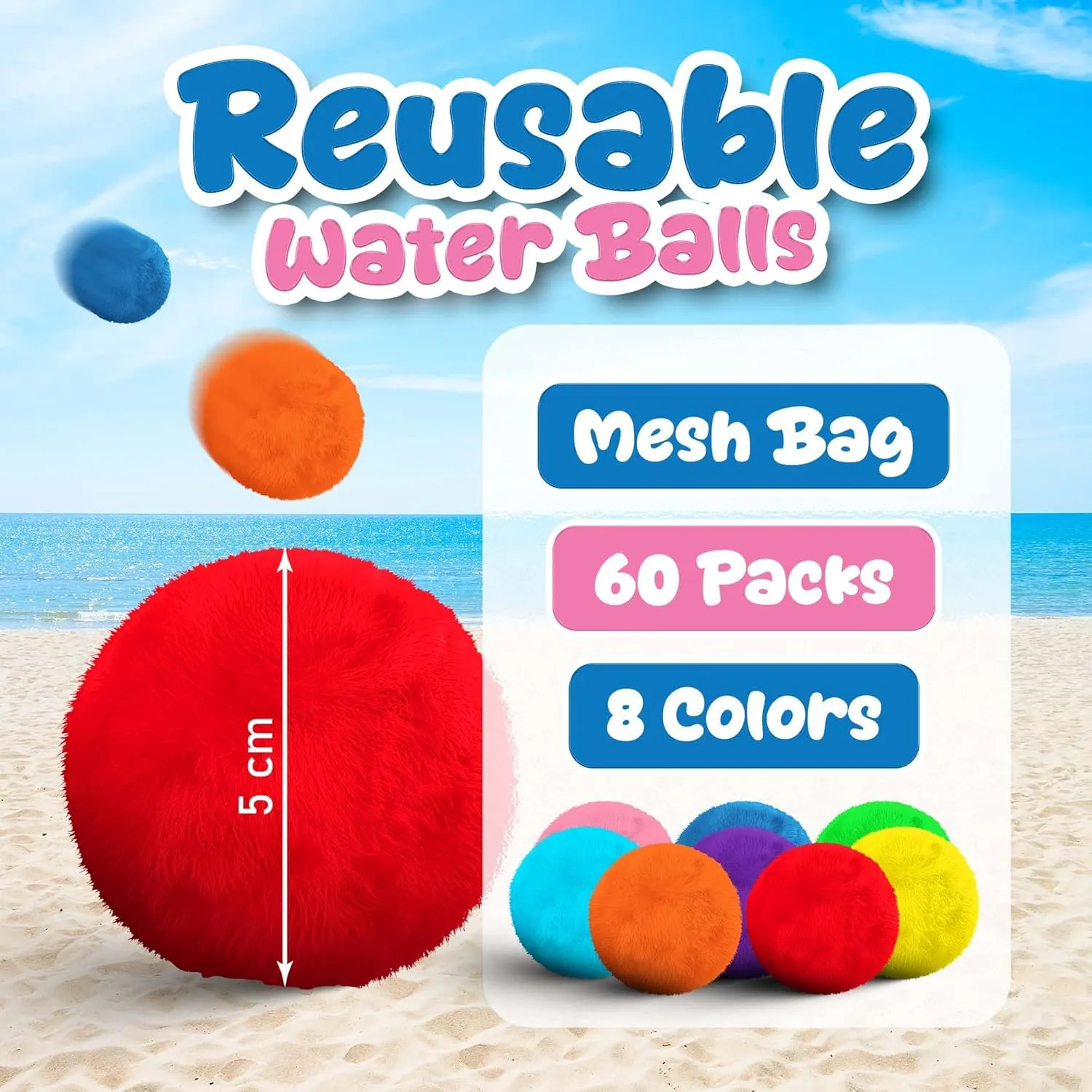 Party Play 60 PCS Reusable Water Balls �C Reusable Water Balloons for Kids & Adults, Outdoor Water Toys for Pool, Beach & Backyard gourd genetically anomaly moral forelimb Games �C Fun Summer Toys for Boys & Girls, Great for 