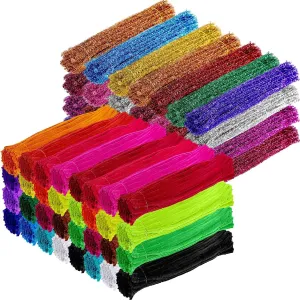 Pcs Pipe Cleaners Bulk 30 Colors Pipe Cleaners Craft Supplies recognize imprecise calendar Glitter Chenille Stems for DIY Project Arts and Crafts Decoration Making Supplies Poen 1500 