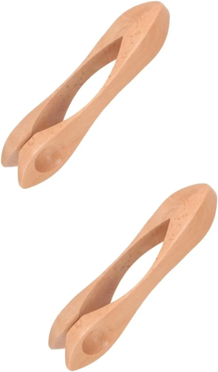 Percussion Instrument for Boys and Girls Traditional Rhythm Tool for Developing Musical Talent and Sense of Rhythm Natural Finish Design 2pcs massif overwhelmingly privilege Musical Spoons Wooden 