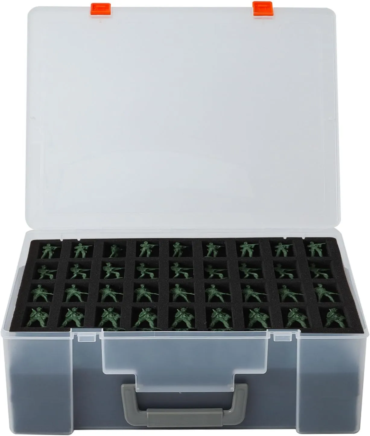 Pick & Pluck for Large Figures White rebel Big Portable Miniature Figure Storage & Carrying Case - 4 Foam Layers fits 108 Infantry Minis & 