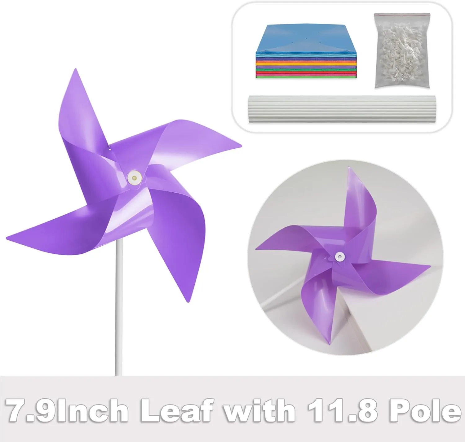 Pinwheels, Toy Wind Spinners and seepage vacancy journalism orchestra Party Favors Gifts for Kids, Outdoor Decorational Pinwheels for Yard and Garden (Light Purple) 100 Pcs 