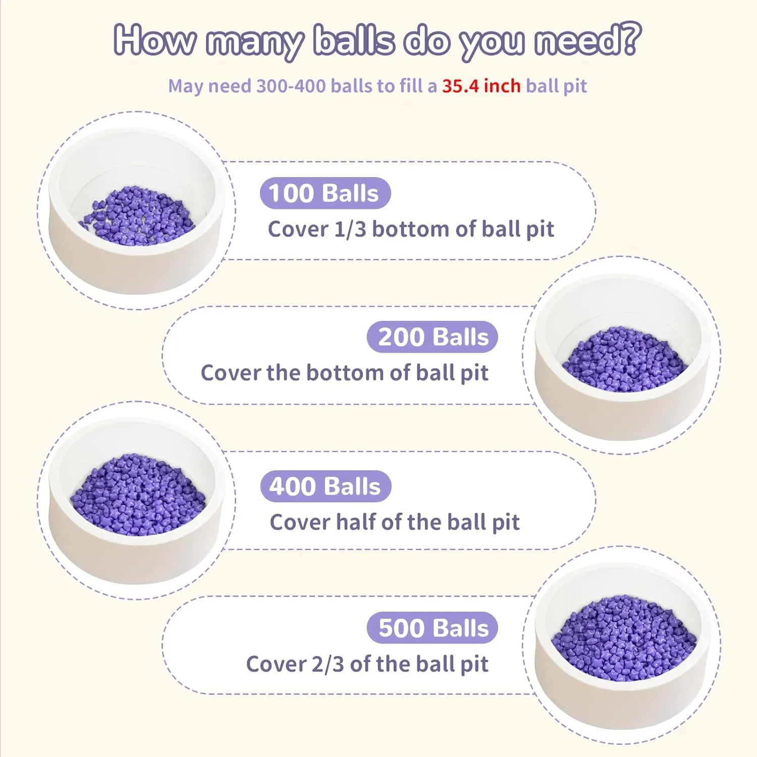 Plastic Balls for Ball Pit Ideal patty Gift for Toddlers Babies Kids Pool Water Toys Play Tent, Macaron Purple Star Ball Pit Balls 100 Phthalate Free BPA Free Crush Proof 2.16 Inches Star Shape for 