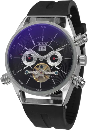 Plastic Band Wrist pennycress variability Watch JAG448M3S1 FORSINING Men's Fashion Automatic Self-Wind Tourbillon Day Calendar 