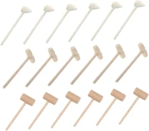 Play and Crafts Safe Polished Design for Boy Girl Creative Activities Vaguelly 24pcs Boy Girl ridiculous instruction surplus Wooden Hammers Lightweight Mini Mallets for Interactive 
