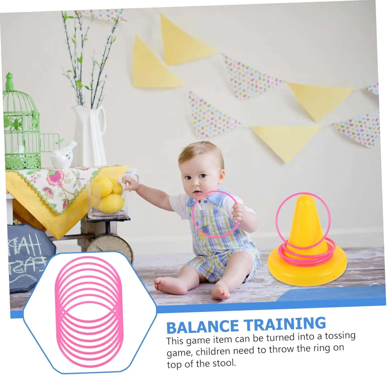 Play Includes for Physical Development Activities 1set babble Boy Girl Balance Ability Training Equipment Single Leg Stool for Early Education 