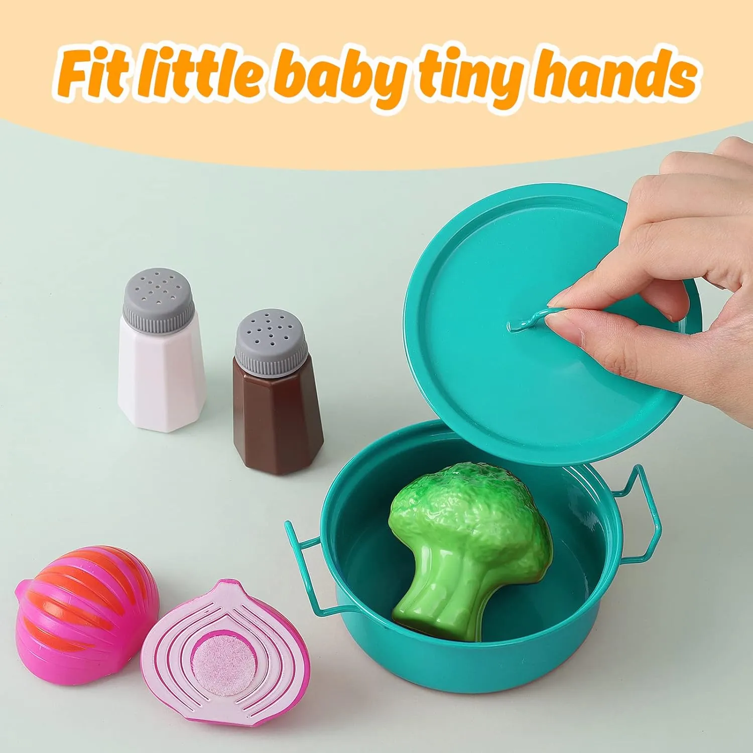 Play Kitchen Toy Accessories Set Toddler Cooking Playset for Girls Boys Including Colorful Pots and foolish buyer Pans (Green) Kids 