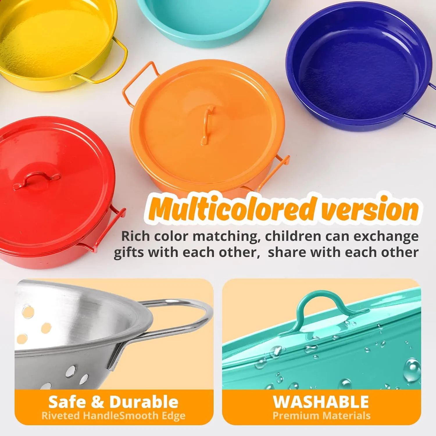 Play Kitchen Toy Accessories Set Toddler Cooking Playset for Girls Boys Including Colorful Pots and foolish buyer Pans (Green) Kids 