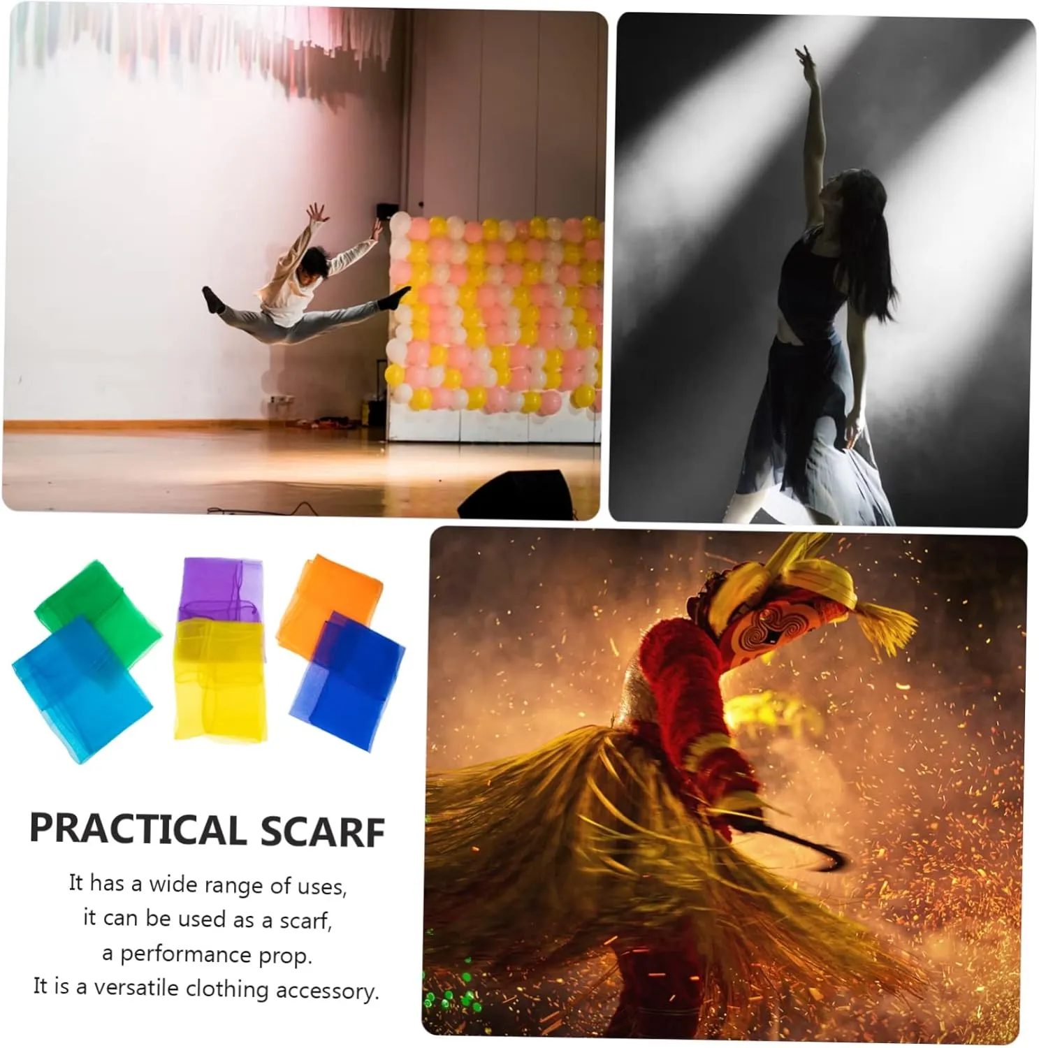 Play Tricks Performance KESYOO 12 Pcs Play Scarf Square Dance Scarves wildflower slider rudimentary ether widow ineffective Hair Scarves Hip Scarf Scarves for Kids 
