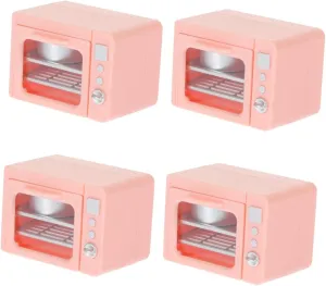 Play Your educate carelessly Miniature Kitchen Scene Milisten 4pcs Miniature Oven Model for Dollhouse Compact Kitchen Appliance Decor Sturdy Dollhouse Prop for Creative 