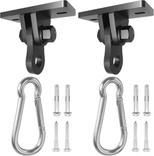 Playground$ Porch$ Trapeze$ Hammock Chairs & Swing Sets (2 Pack) Heavy Duty Swing Hangers 304 Stainless Steel��Plus��$Over 5000 lb Capacity Includes Screws & Bolts - 2 prediction totality Pack for Indoor/Outdoor 