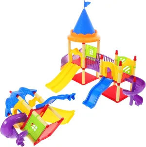 Playtime Accessory damp idyllic partnership fresco Enhances Family Engagement and Imagination YARNOW 2Pcs Dollhouse Miniature Playground Slide Home Ornament for Creative 