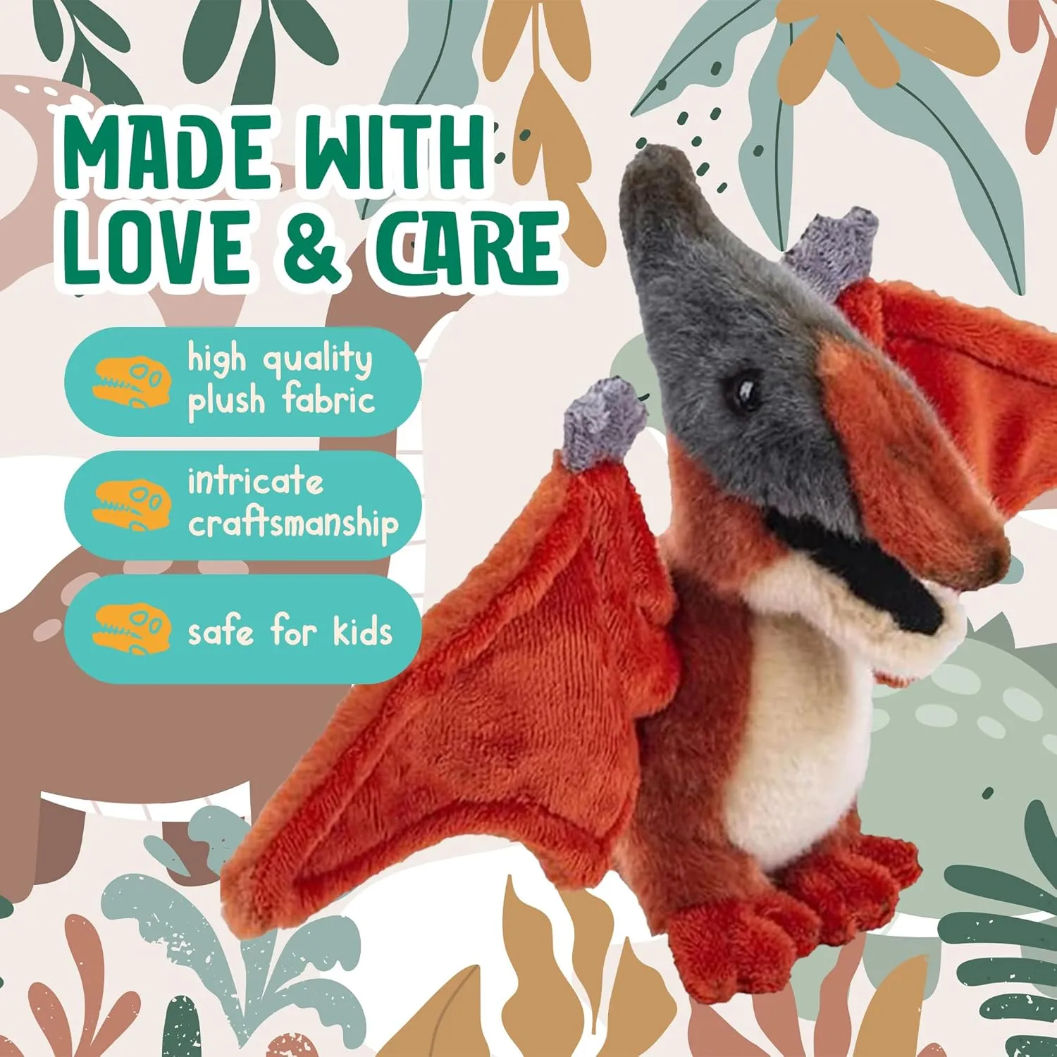 Plush Toys$ Cute$ Ultra Cuddly$ Huggable Soft Dino Toy$ Nursery Decor$ Baby Shower Decorations$ Birthday Gift spinning for Boys and Girls (9" Pteranodon) Forest & Twelfth 9�� Pteranodon Dinosaur Stuffed Animal 