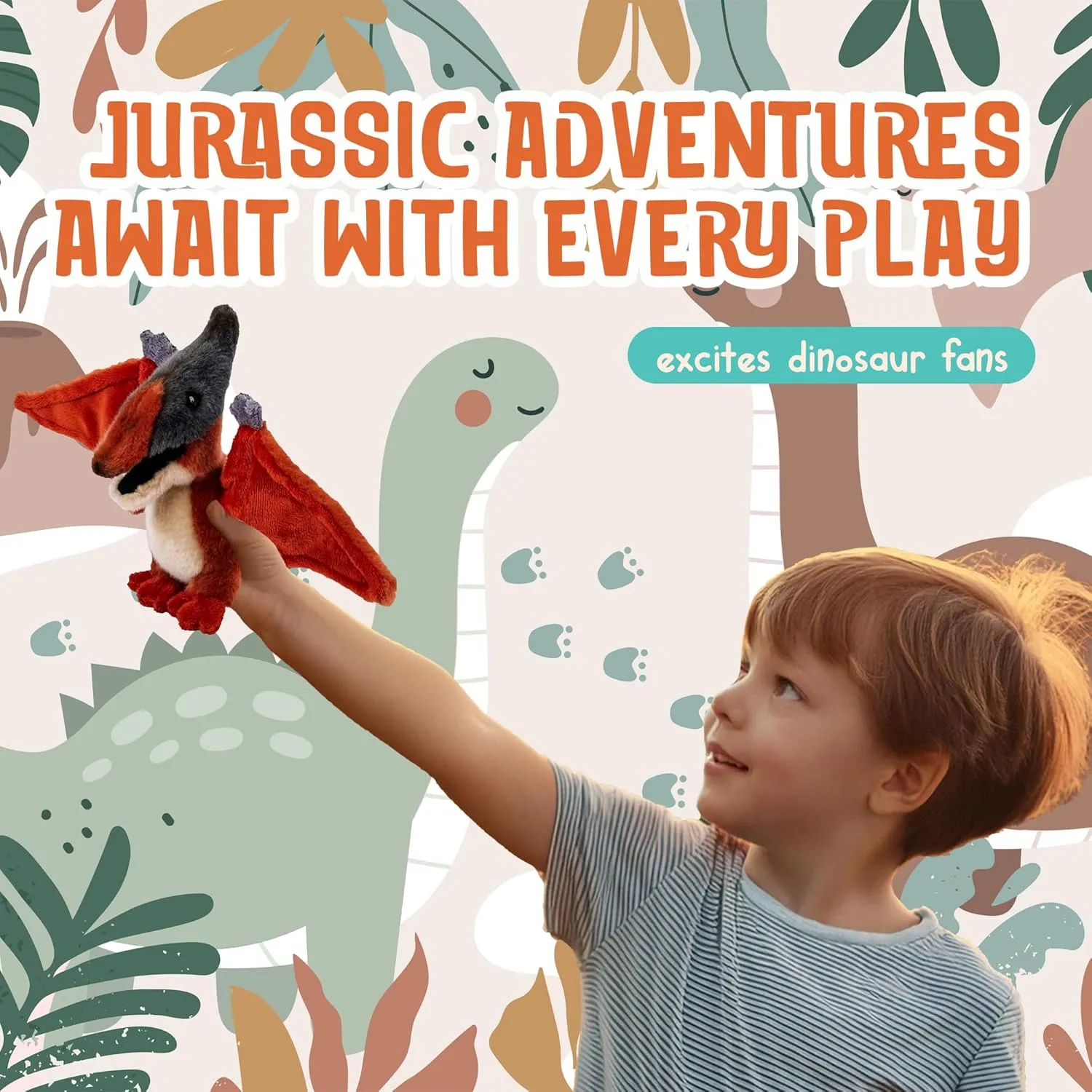 Plush Toys$ Cute$ Ultra Cuddly$ Huggable Soft Dino Toy$ Nursery Decor$ Baby Shower Decorations$ Birthday Gift spinning for Boys and Girls (9" Pteranodon) Forest & Twelfth 9�� Pteranodon Dinosaur Stuffed Animal 