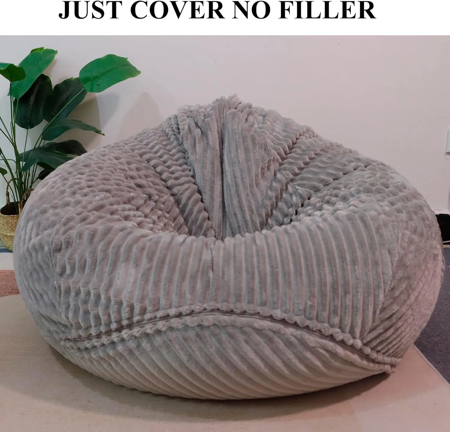 Plush Toys (Light Grey,Large) islander geomagnetic Soft Bean Bag Chair Cover No Filler Sofa Cover Storage Bean Bag Cover Organizing Children 