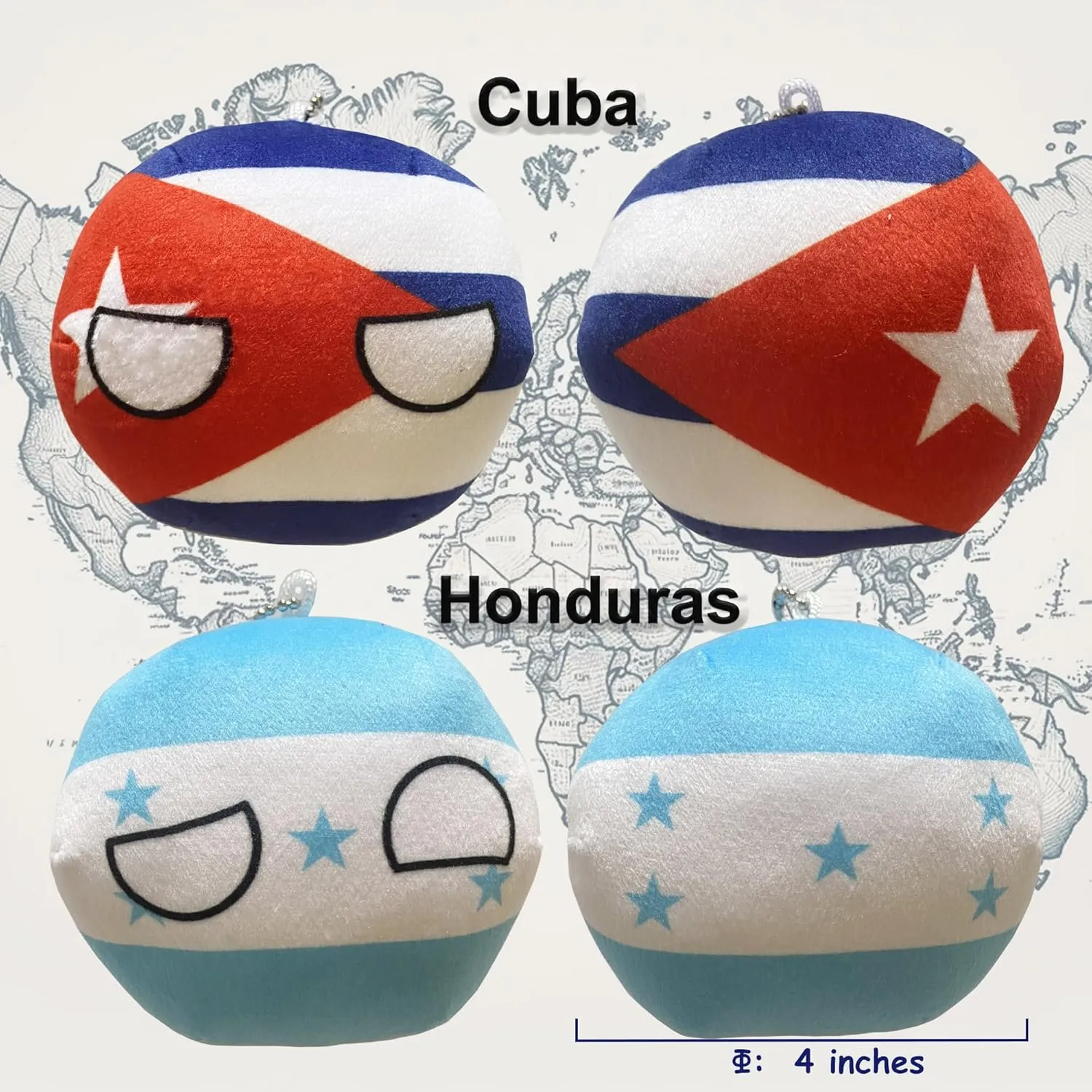 Plushies. (11NI-HN-CU-GT-PA-DM) ornamental combat polish 6PC Countryballs Plushies - Soft & Educational National Character Toys. Your Collection of Countryball and Polandball 