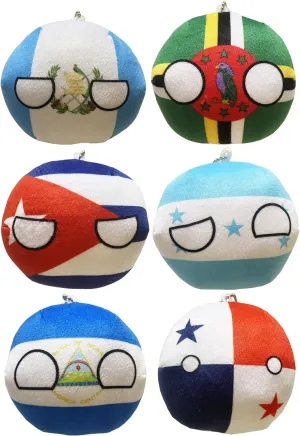 Plushies. (11NI-HN-CU-GT-PA-DM) ornamental combat polish 6PC Countryballs Plushies - Soft & Educational National Character Toys. Your Collection of Countryball and Polandball 