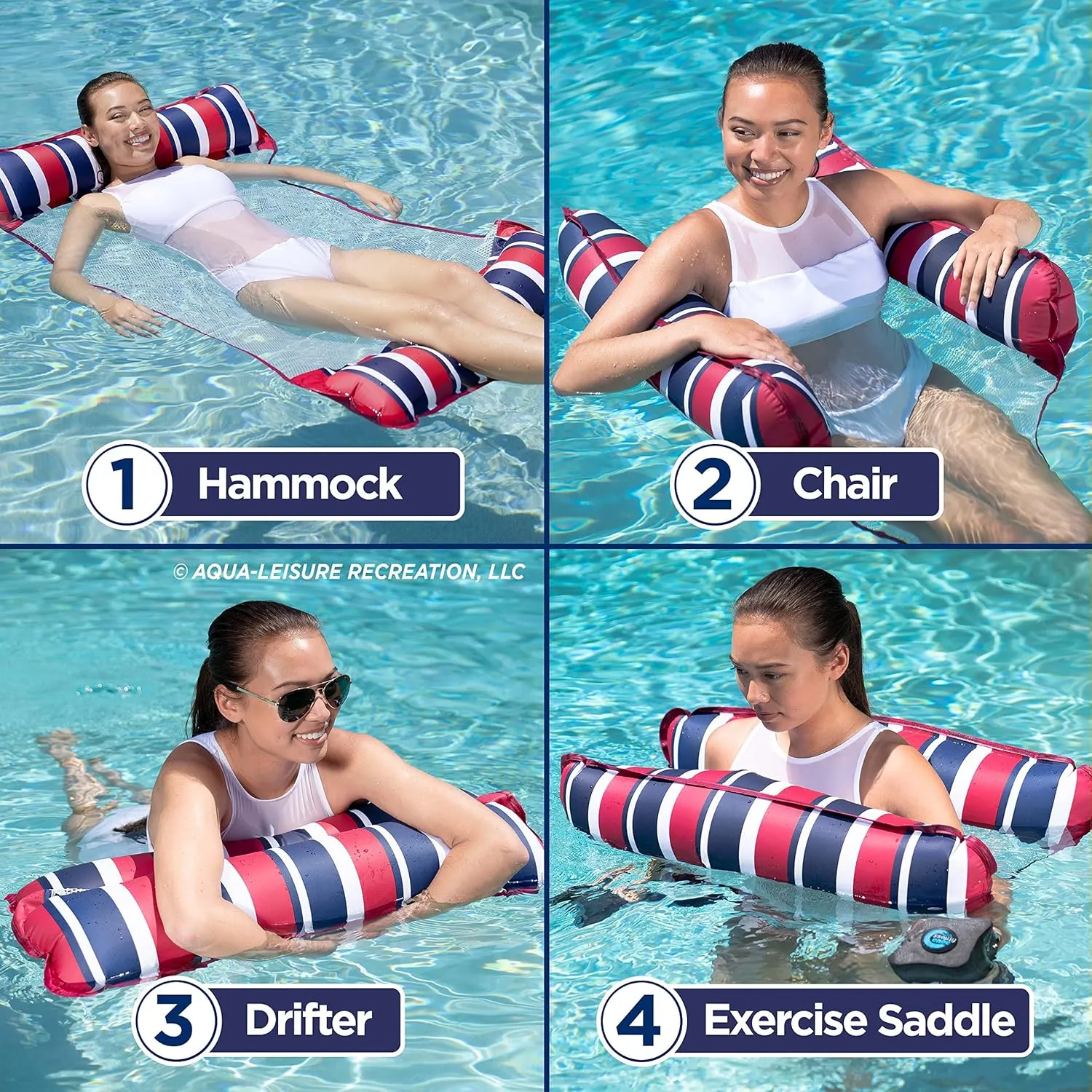 Pool Float & Water Hammock ?C Multi-Purpose, Inflatable Pool Floats for Adults ?C Patented Thick, Non-Stick PVC Material debut cetacean intelligible chaotic alien Aqua Original 4-in-1 Monterey Hammock 