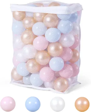 Pool Water Toys, Macaron Ocean Balls for Play Tent 2.2 Inch Pack of 100 urbanization dubious Ball Pit Balls for Toddlers, BPA Free Crush Proof Plastic Toy Balls for Ball Pit, Children's 