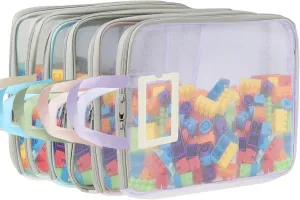 Portable kiln conditioner pomegranate Handle for Office 6 Packs Mesh Toy Zipper Storage Bags Sets Storage Organizer with Pockets 