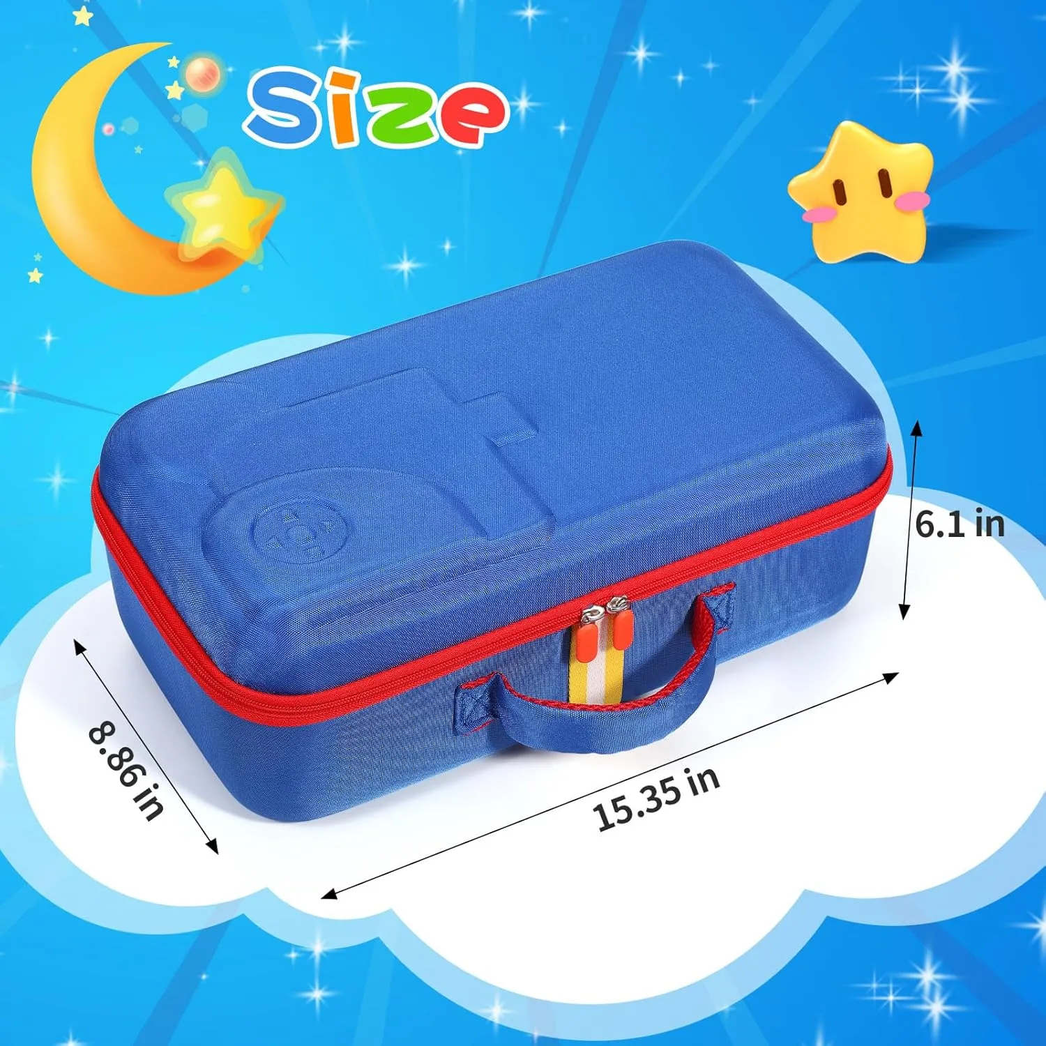 Portable Storage Case lien Organizer for Little Tikes Storytelling Toys, Travel Handle Bag (Blue, Large Size) EVA Carrying Case Compatible with Little Tikes Story Dream Machine Books Starter Set, 