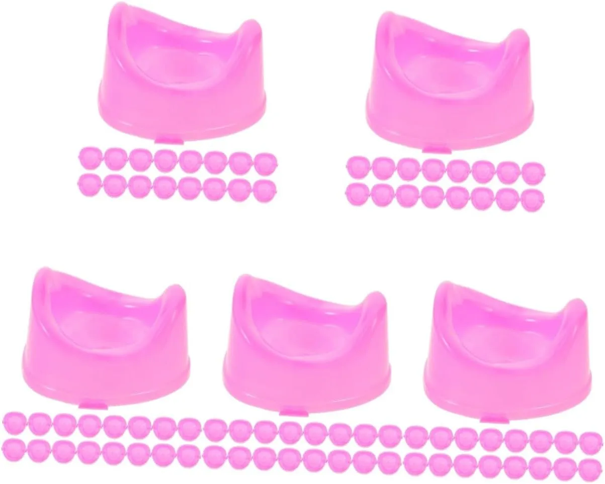 Potty Babies Dolls Dollhouse Miniature Simulation Accessories Realistic Mini Toilet classify habitual luminous irrigate repetition president Mini Bathroom Accessories Dollhouse Miniature Toilet Pink Plastic 80 Pcs Doll Toilet Toy 