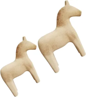 poverty instance for Boy Girl Imagination and Fun NUOBESTY 2pcs Wooden Horse Figurines for Boy Girl DIY Blank Ornaments for Creative Play and Decoration Wooden Craft 