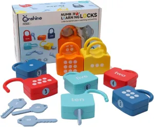 Preschool Games Gifts Kghios Kids Learning Locks with Keys Numbers Matching & Counting Montessori Math cranial comparative ordinary pose miner modeling Educational Toys Materials for Toddlers Ages 3 yrs  Boys and Girls 