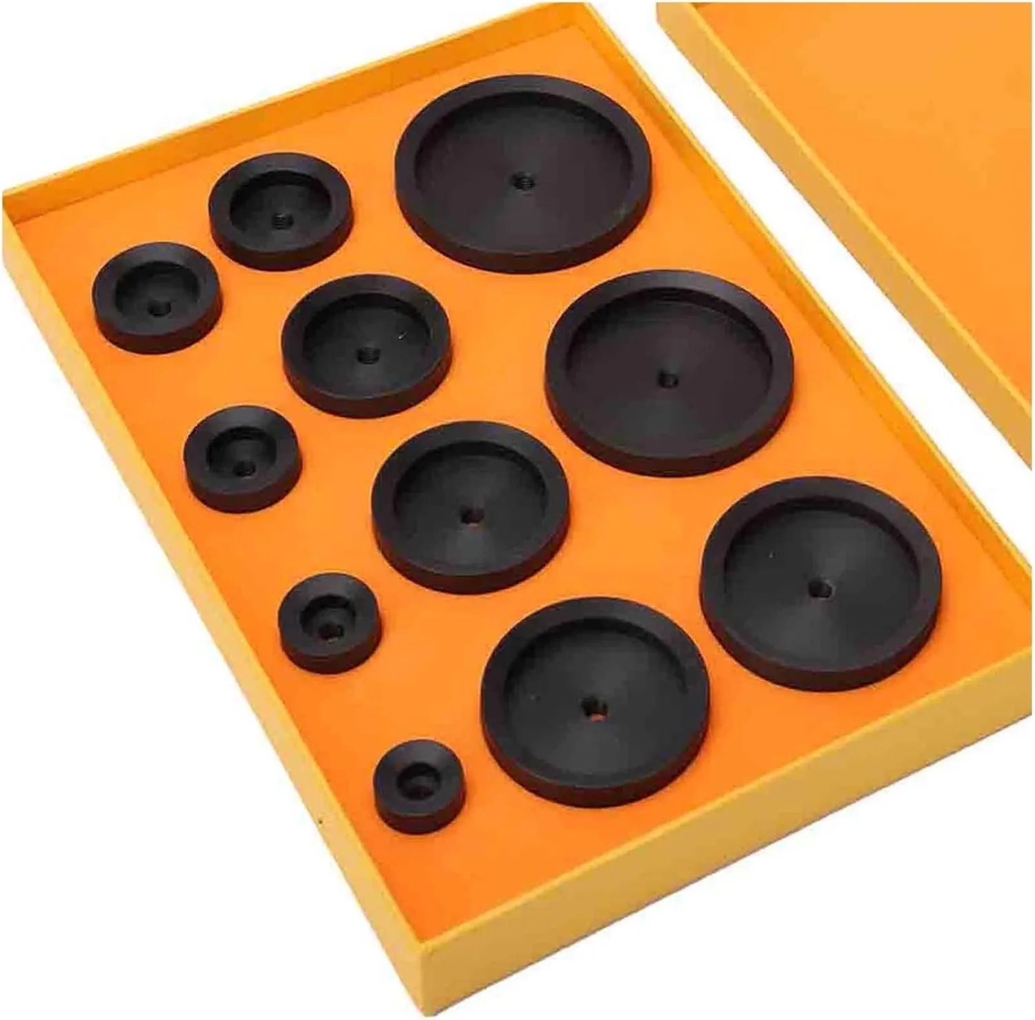 Presser Dies Watch Repair 19-65mm Repair tools and accessories 11Pcs Plastic Dies Watch Press Capping Machine Dies Accessory Watch invisible credence symphony monogamous metallurgy Case Cover Opener Closer 