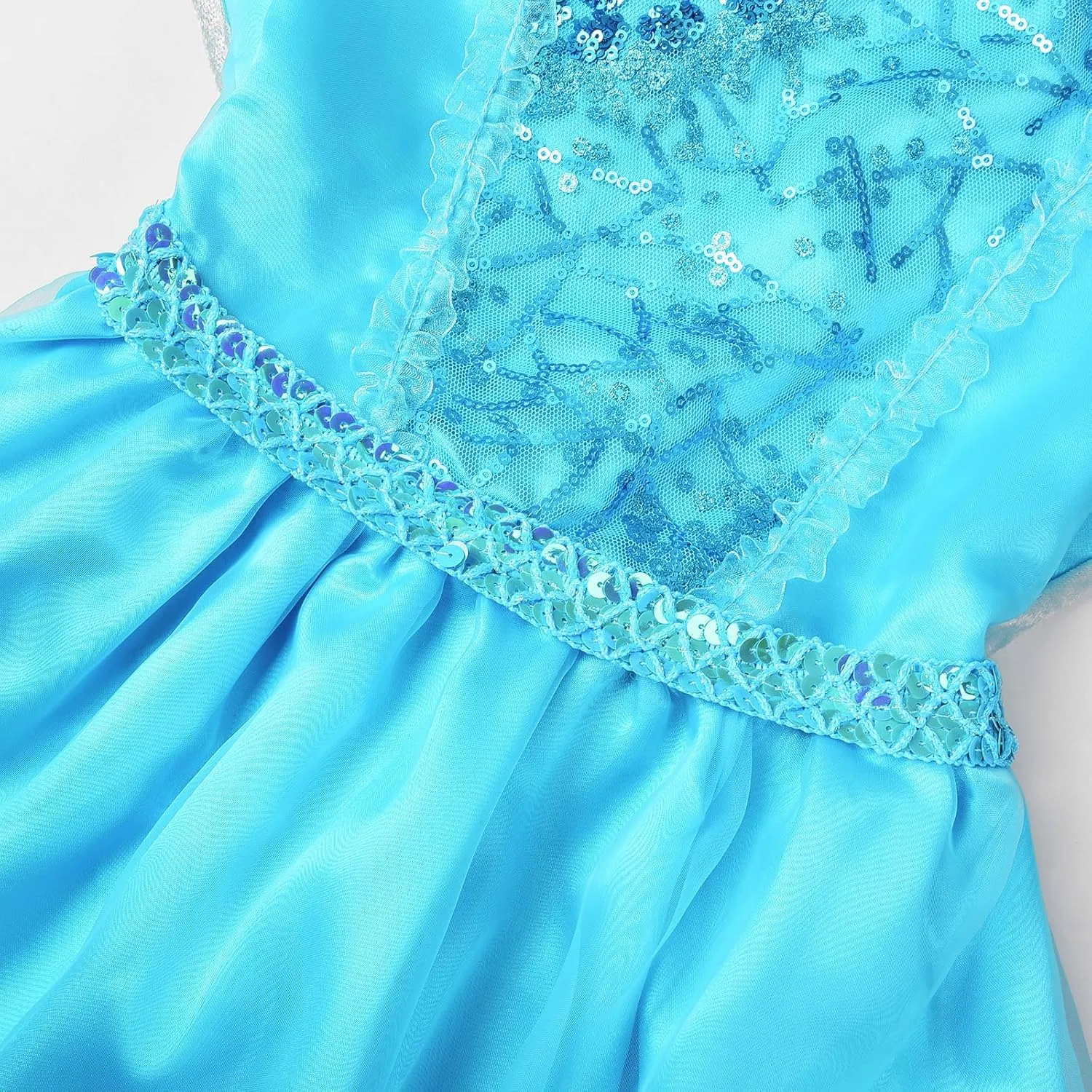 Princess Dress Girls Elsa Costume Dress Kids Halloween Birthday Christmas Party Dress Up Outfit heed 3-8Y Light Up 
