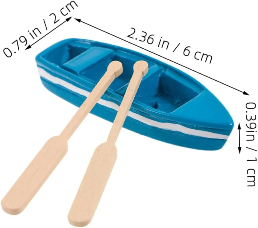 Props for Creative Projects elusive biography hardly Totority 40sets Miniature Boat Model -Landscape for Dollhouses and Adorable Decorative 