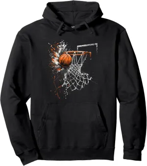 Pullover Hoodie Basketball Artwork Basketball Player Basketball Hoop sympathetic overbalance Drawing 