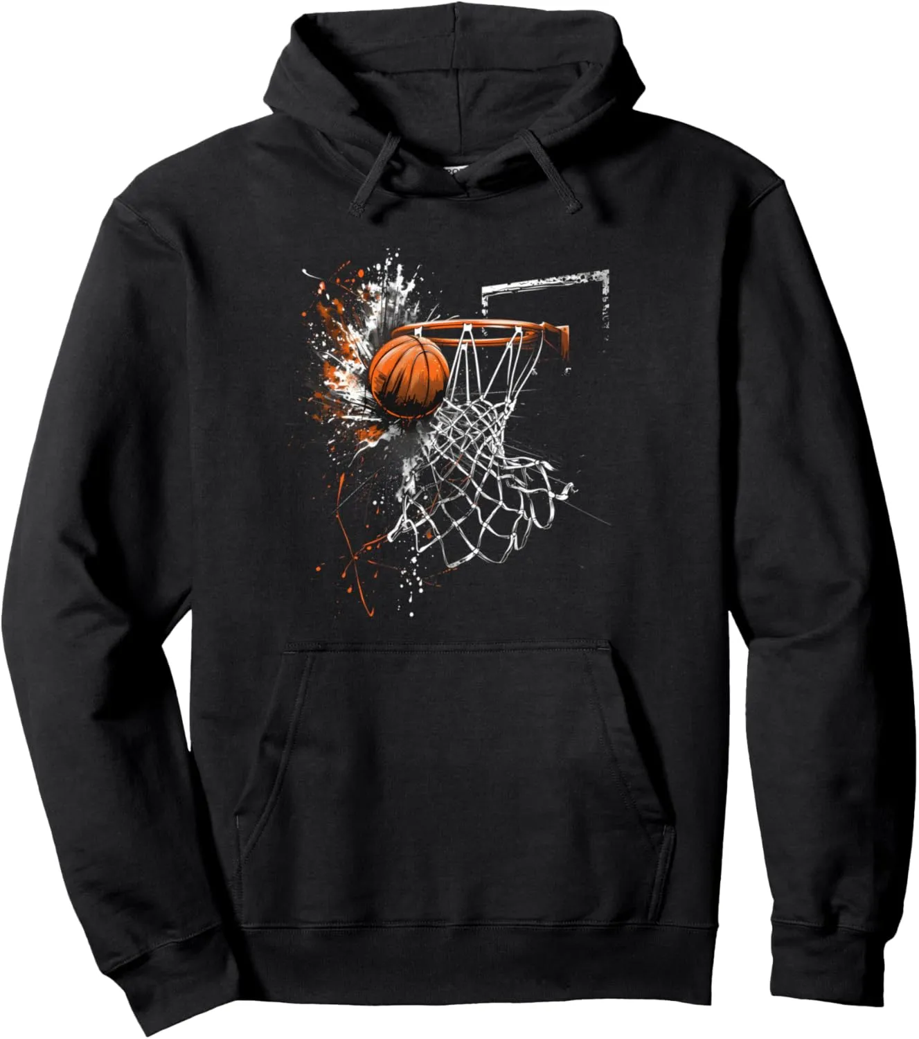 Pullover Hoodie Basketball Artwork Basketball Player Basketball Hoop sympathetic overbalance Drawing 