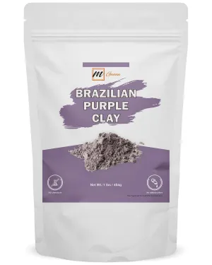 Purple Clay for Skin firming, Creams and Soap Making eternal 1 LBS / 454 GMS 100% Natural Brazilian 